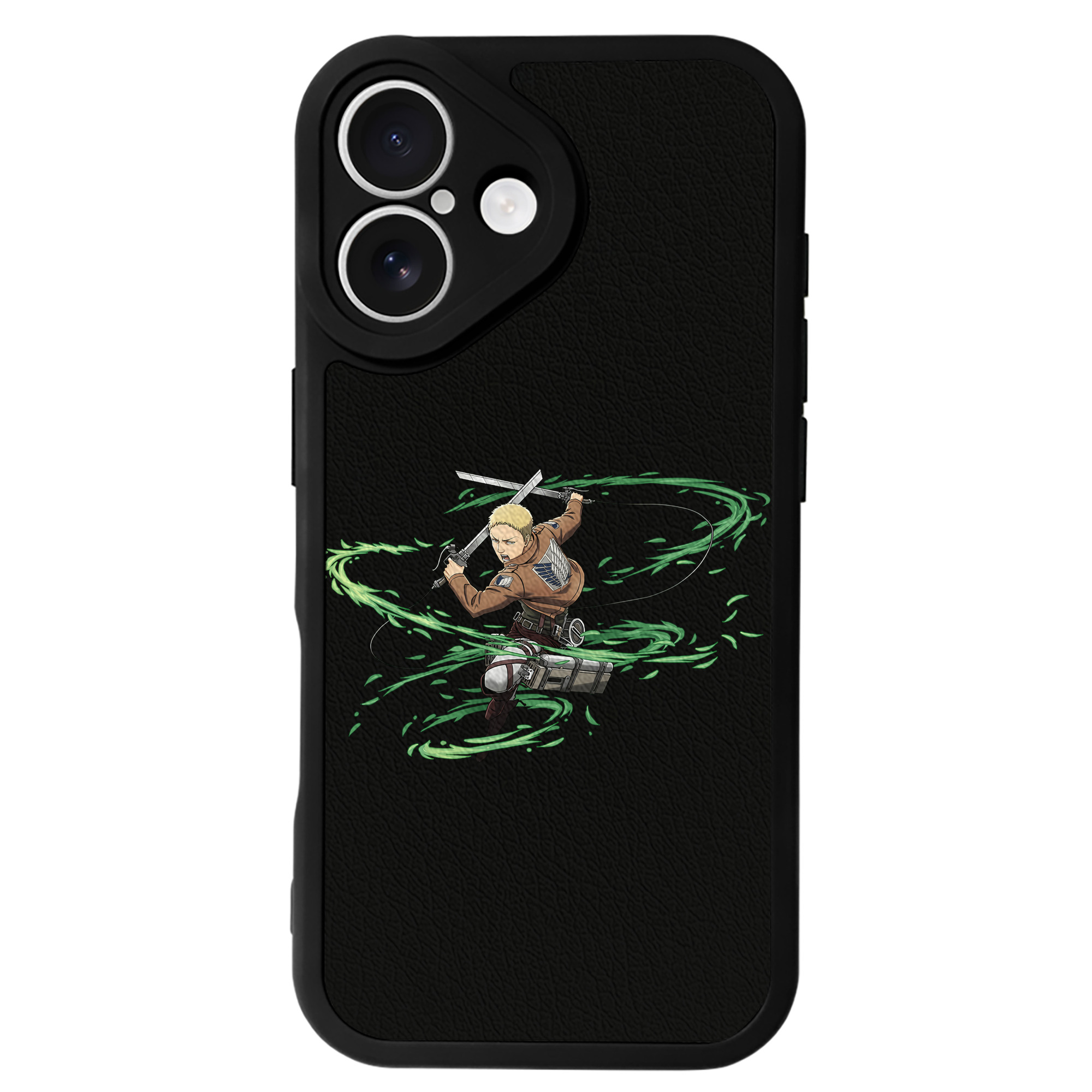 （画像用） 進撃の巨人 ライナー・ブラウン Attack on Titan Reiner Braun 【iPhone 16シリーズ対応】シリコンスマホケース（レザー調） 材質：シリコン